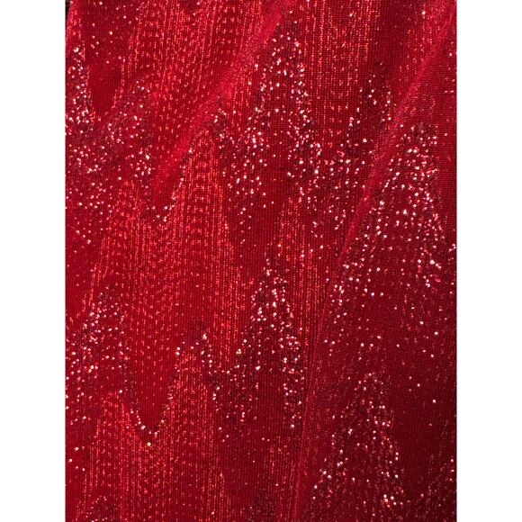 Vintage 80's-90's Patra Petite Red Sparkle Formal Evening Dress Made in USA 8 p - Picture 9 of 15